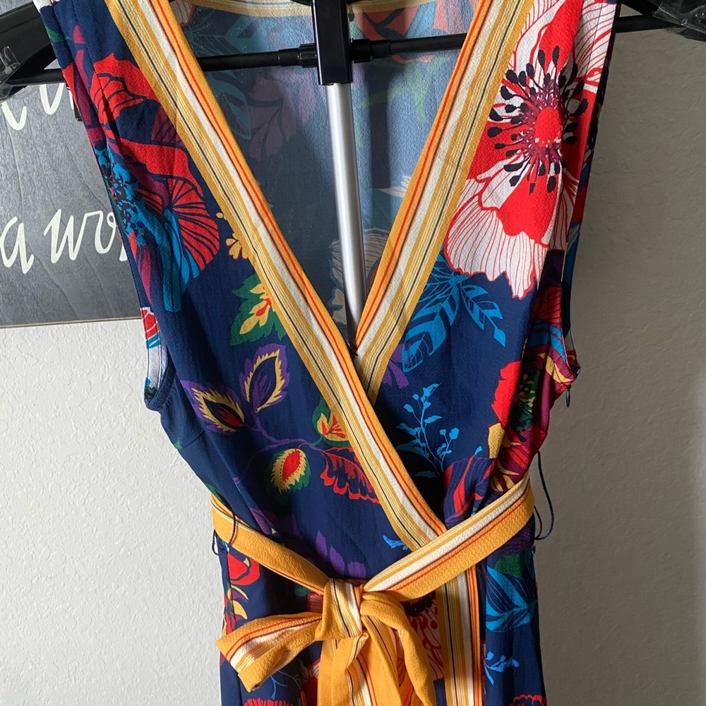 Umgee Floral Faux Wrap Dress - Picture 2 of 12
